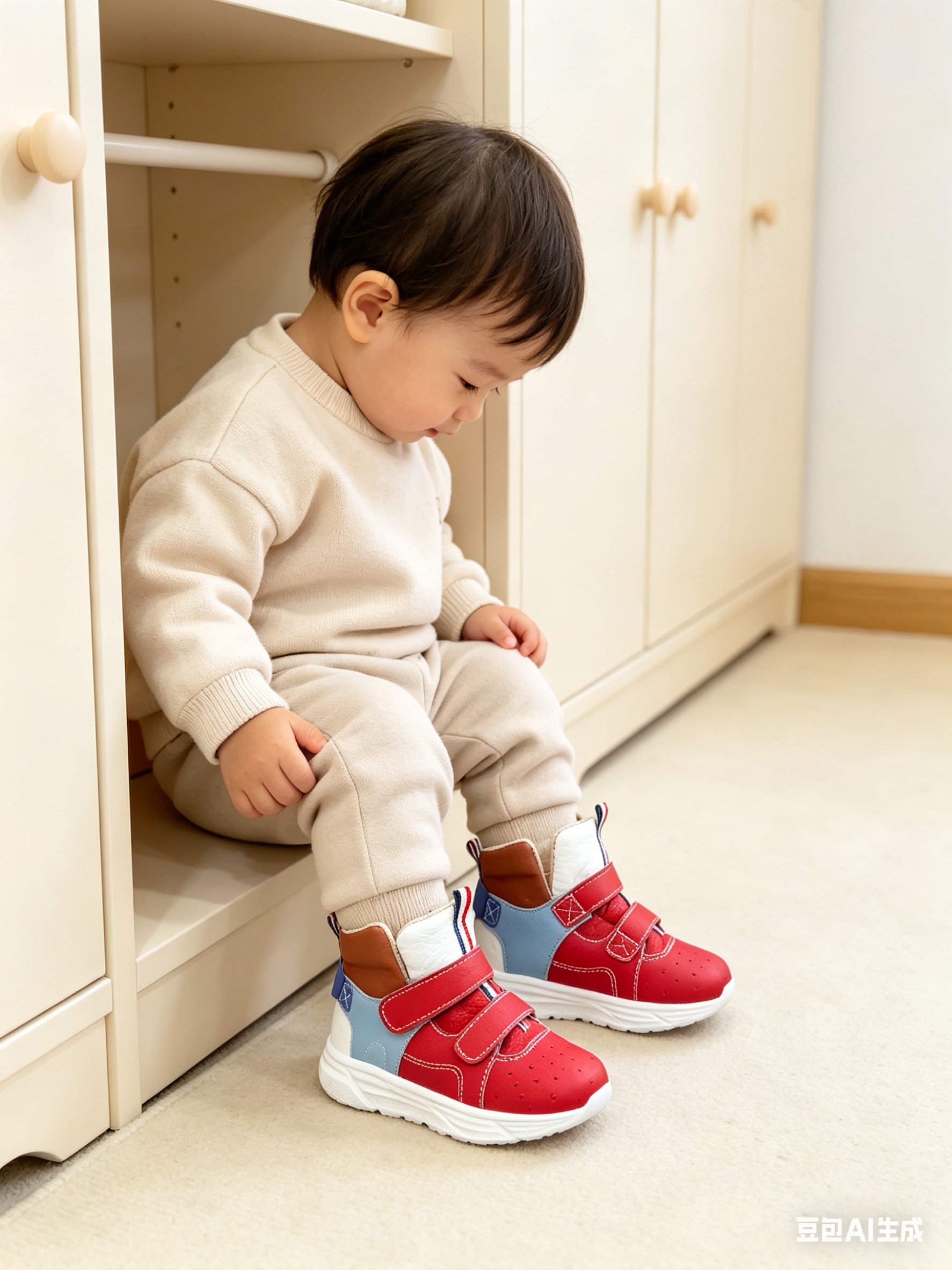 Ostrich Leather Kids Lightweight Breathable Casual Shoes F088 photo 7