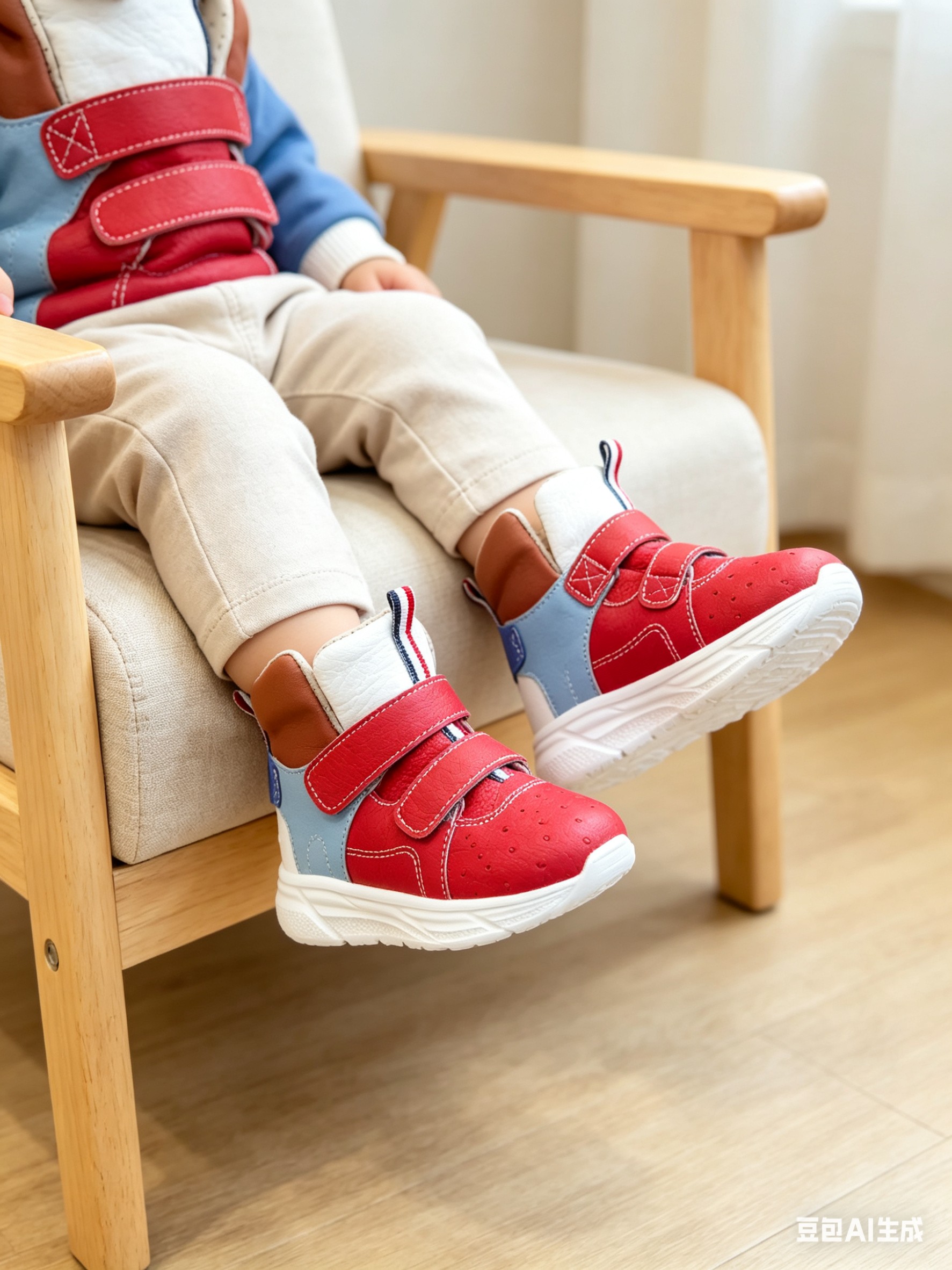 Ostrich Leather Kids Lightweight Breathable Casual Shoes F088 photo 8