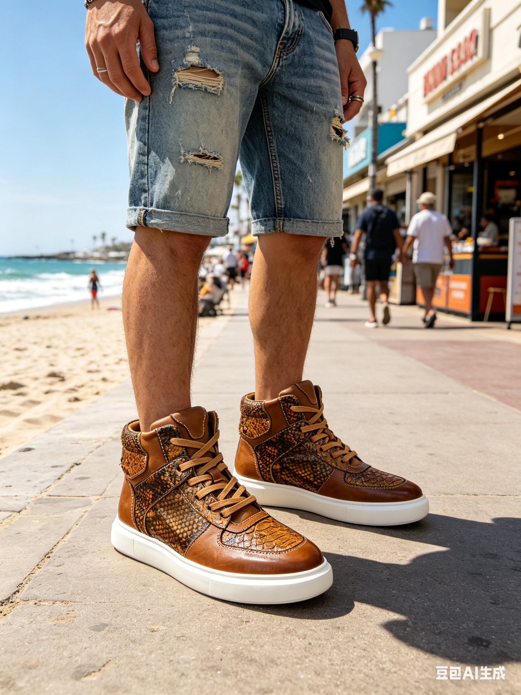 Horse Leather Washed Spring-Summer Boots F089 photo 4