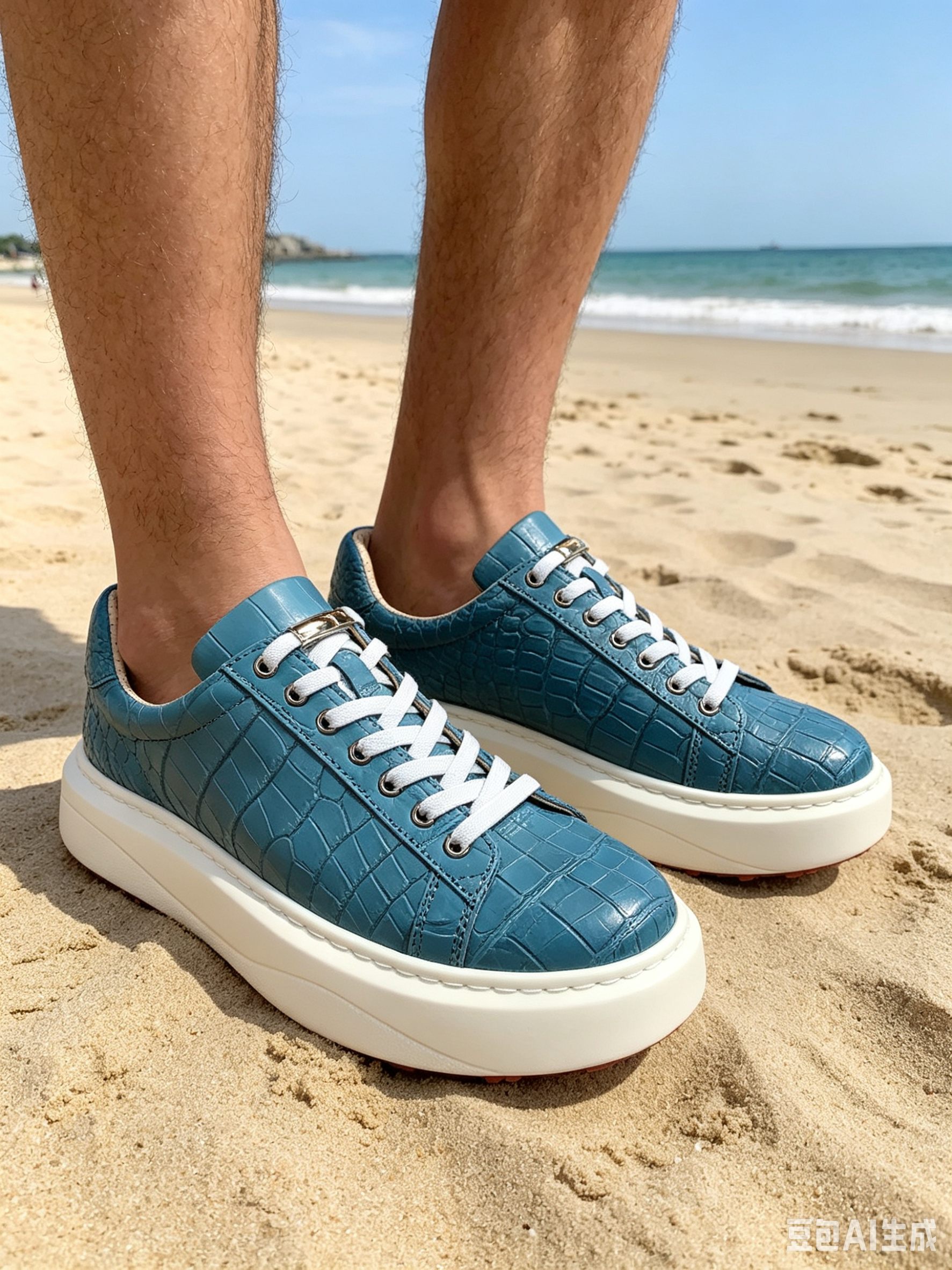 Crocodile Leather Matte Water-Dyed Low-Top Sneakers FCS009