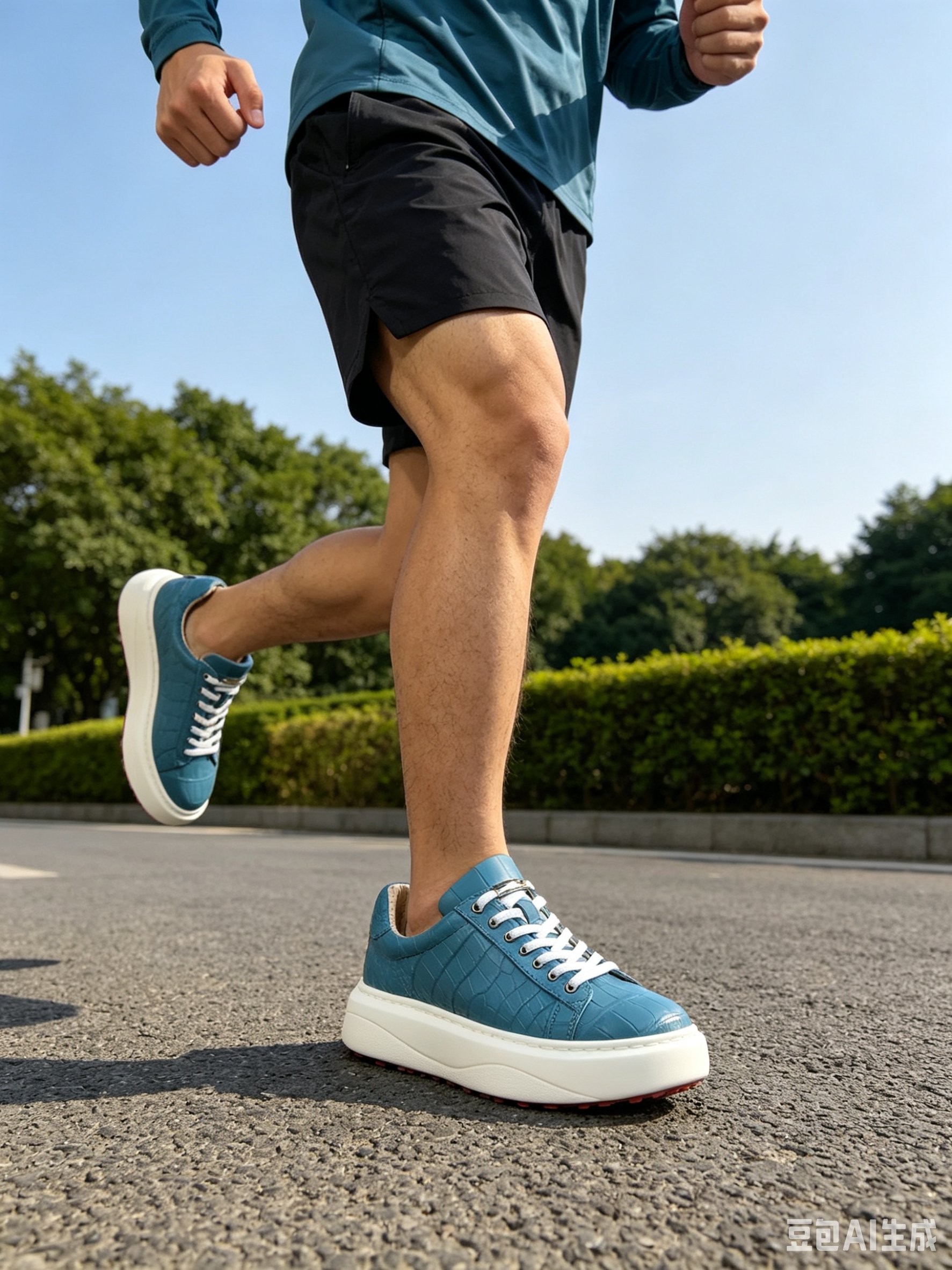 Crocodile Leather Matte Water-Dyed Low-Top Sneakers FCS009 photo 3
