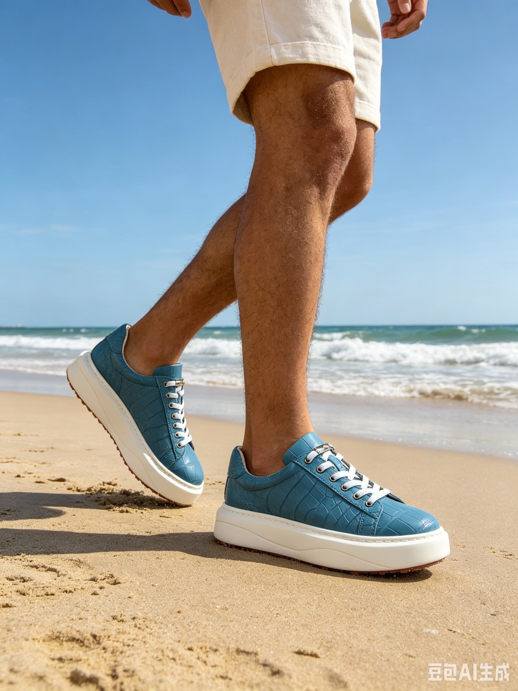 Crocodile Leather Matte Water-Dyed Low-Top Sneakers FCS009 photo 7