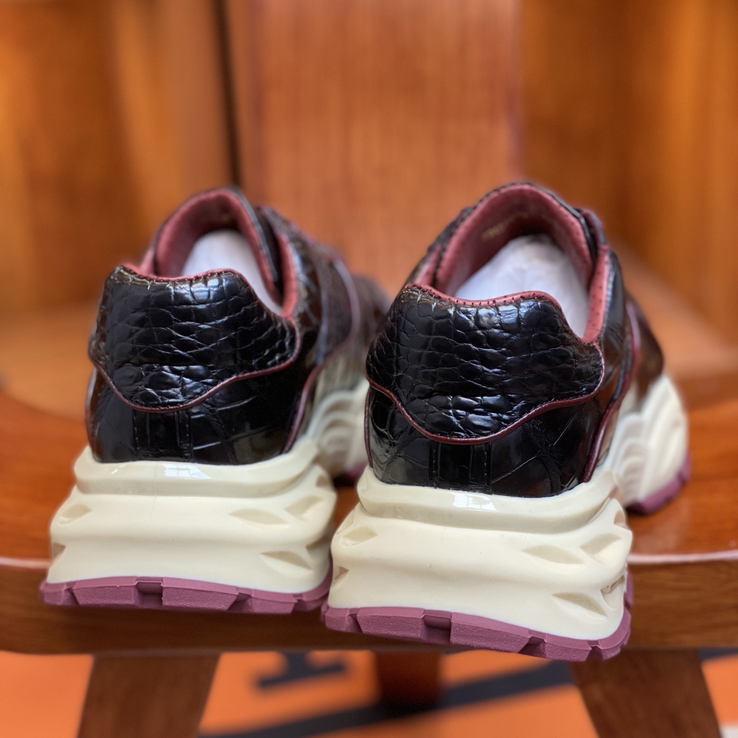 Crocodile Leather Belly Cut Water-Dyed EVA Sole Sport Casual Shoes FCS013 photo 6