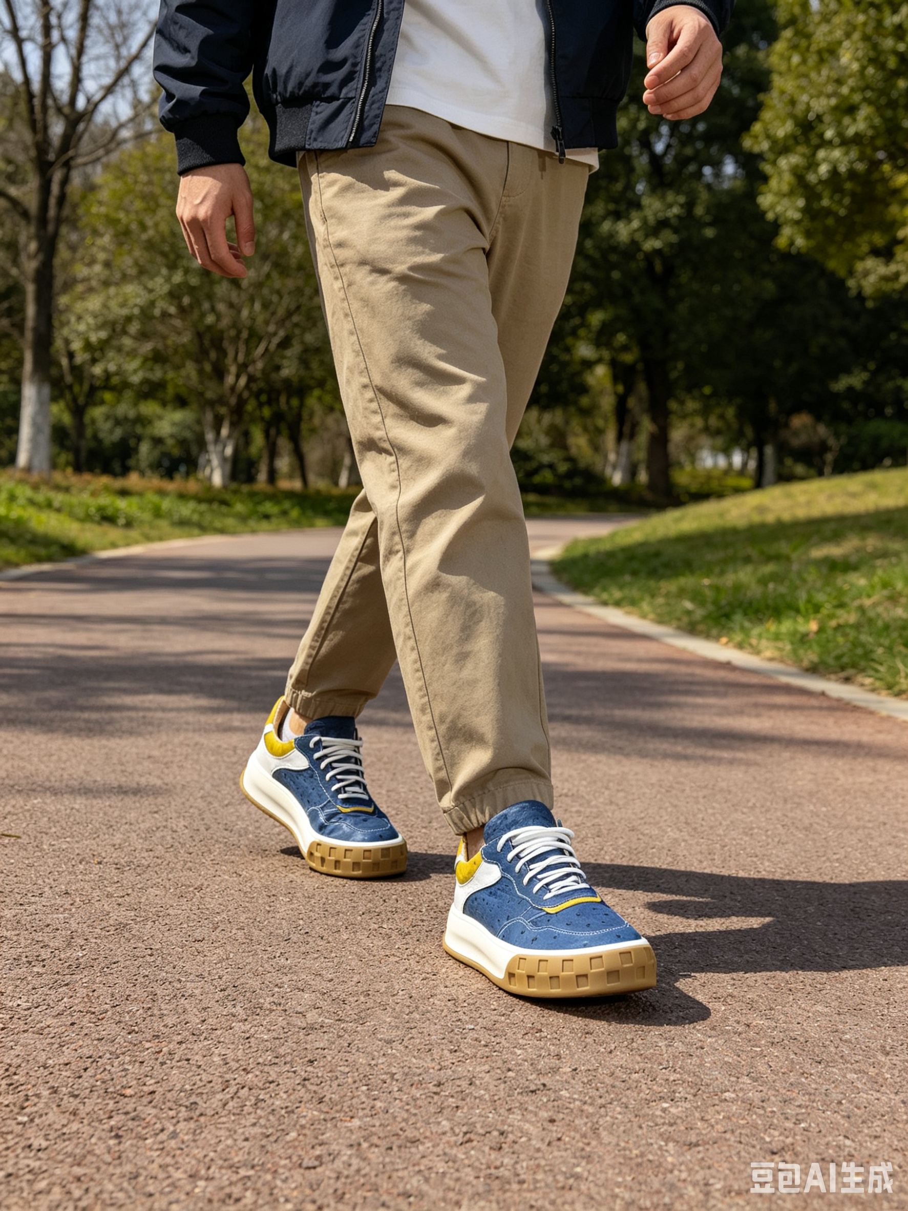 Ostrich Leather Low-Top Sneakers FOS016