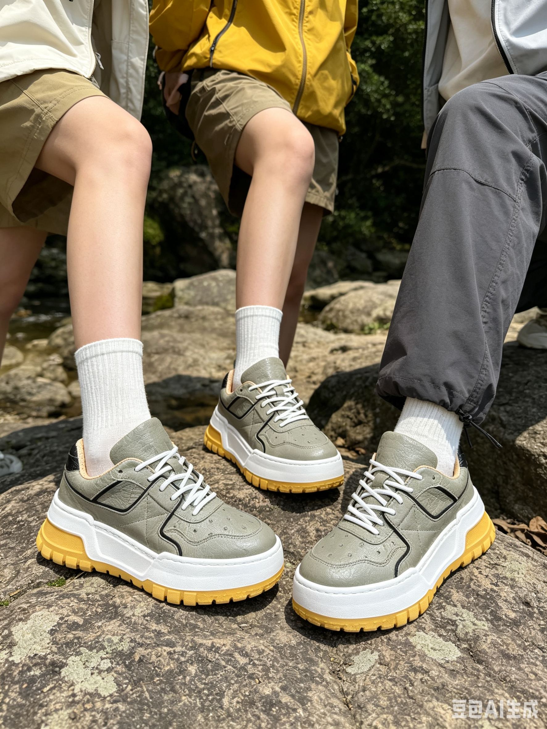 Ostrich Leather Lightweight Low-Top Sneakers FOS027 photo 3