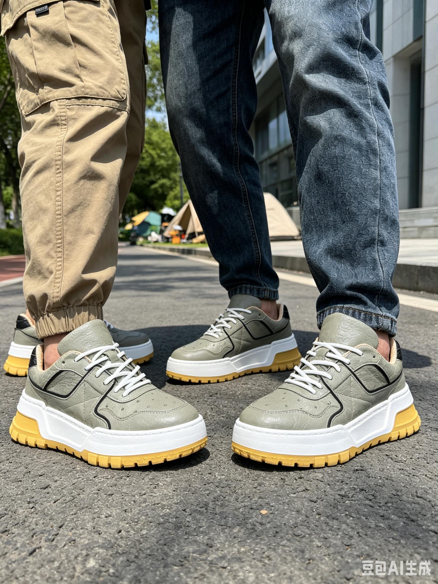 Ostrich Leather Lightweight Low-Top Sneakers FOS027 photo 5