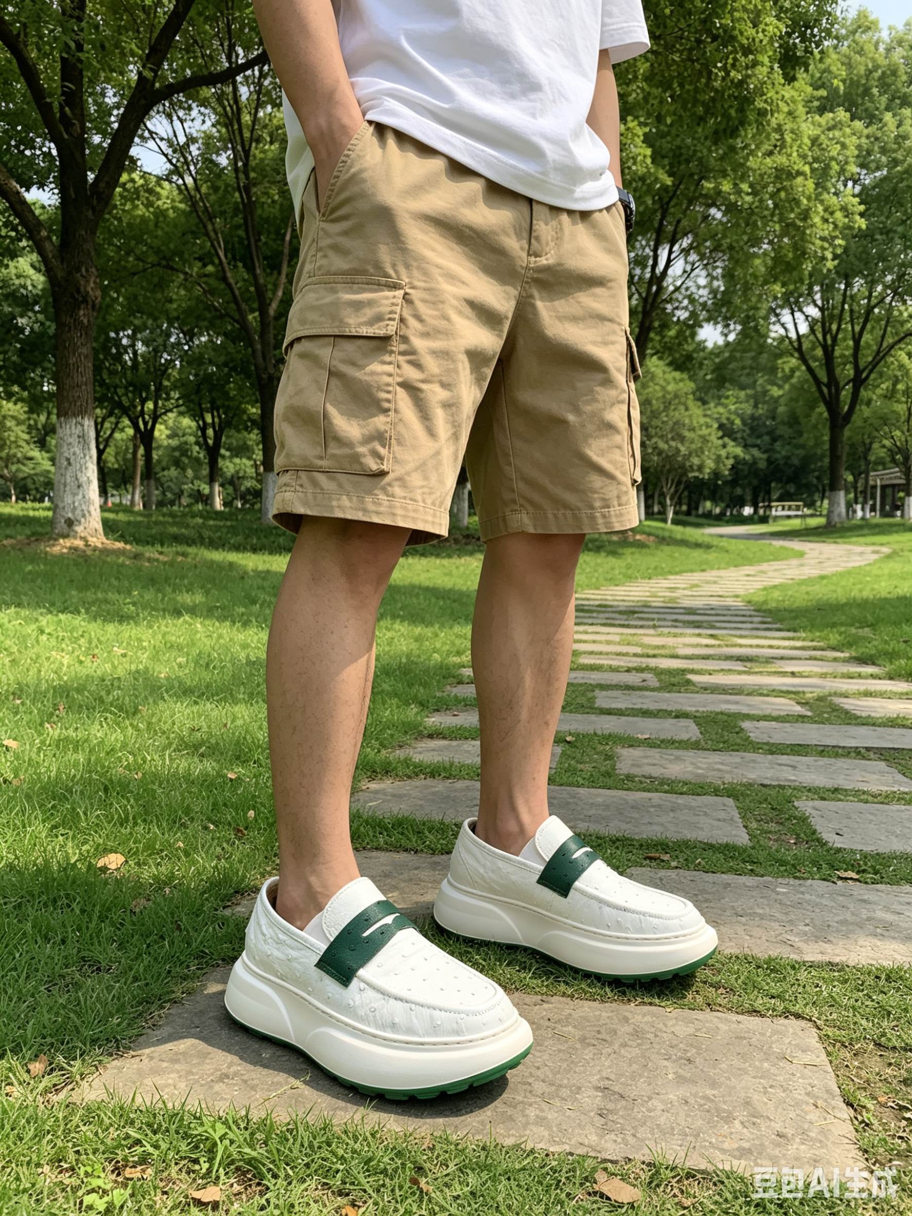 Ostrich Leather Slip-On Sneakers FOS032