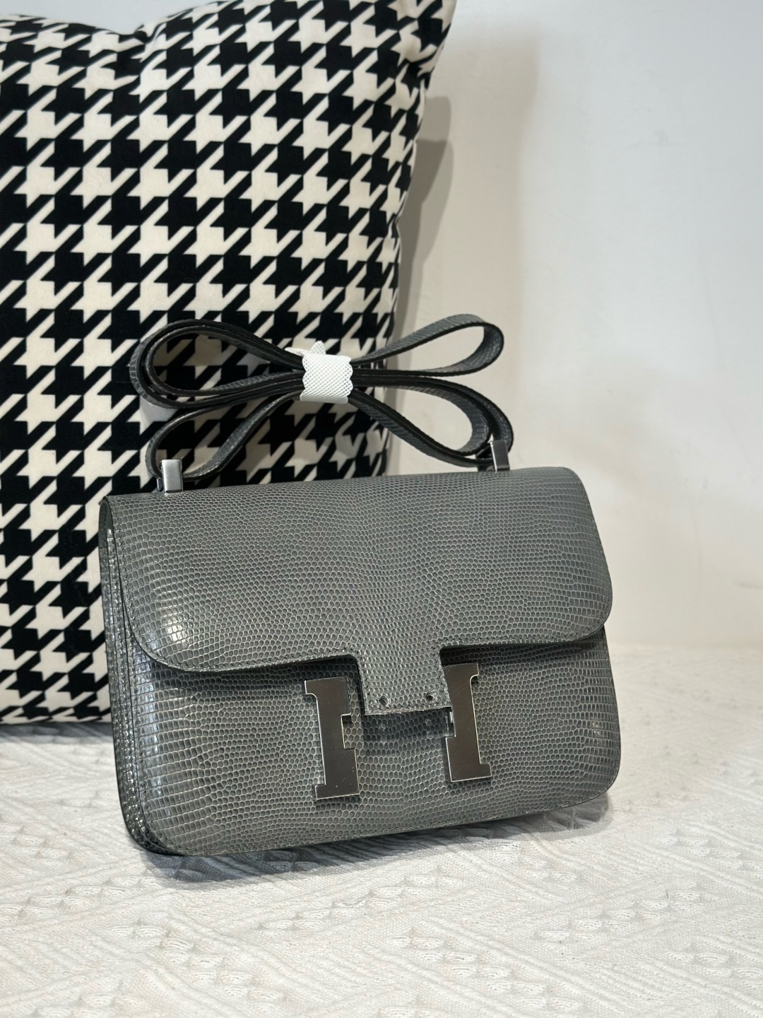 Lizard Leather 23cm Flap Shoulder Bag Collection WLB092