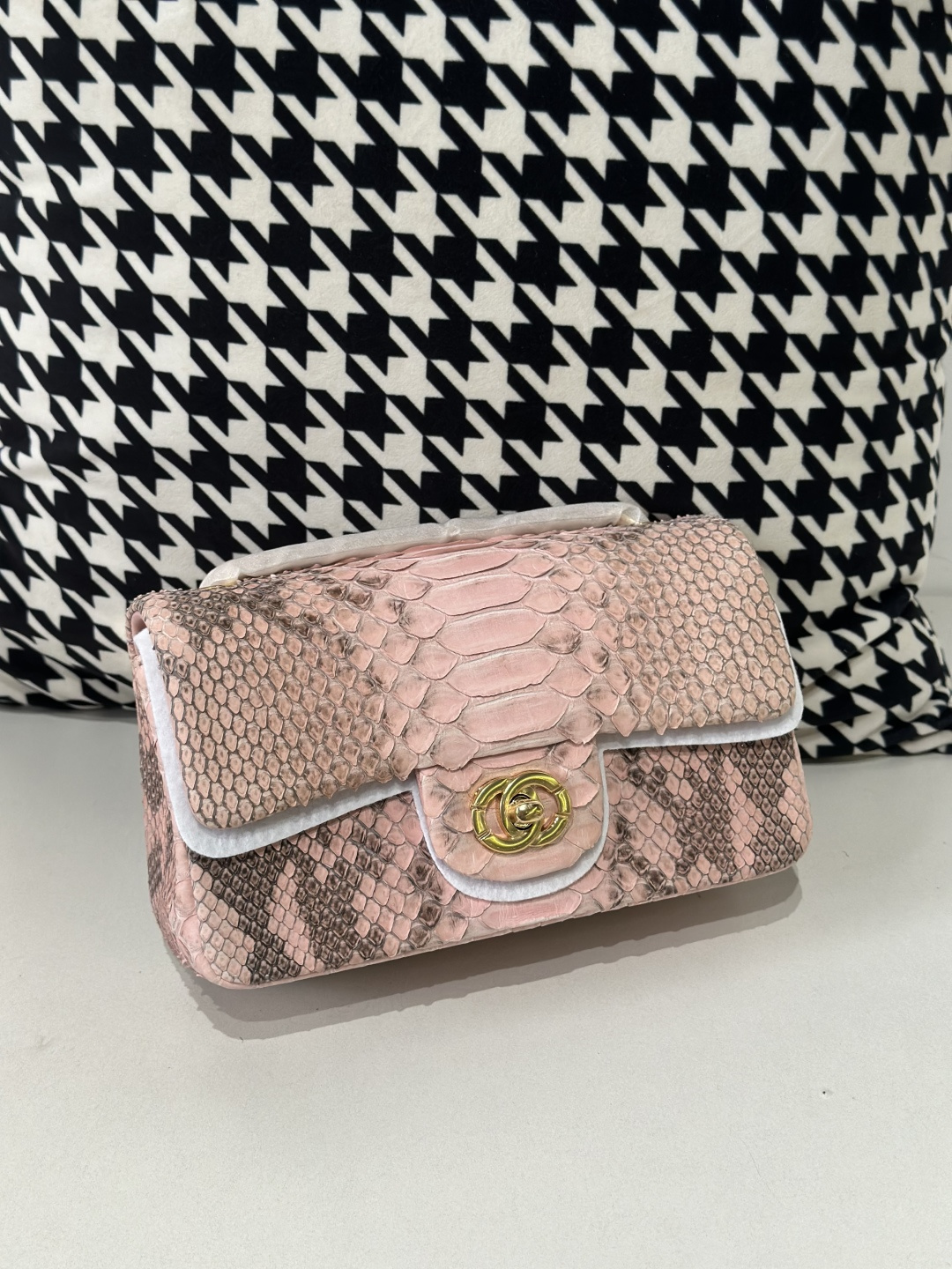 Python Leather 20cm Chain Shoulder Bag Collection WPB004